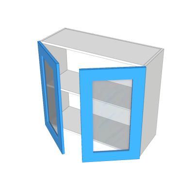 2 door glass cabinet