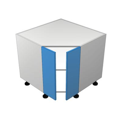 2 door angled floor cabinet