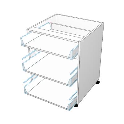 3 drawers top 1 not equal no drawer fronts