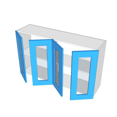 4 door glass cabinet