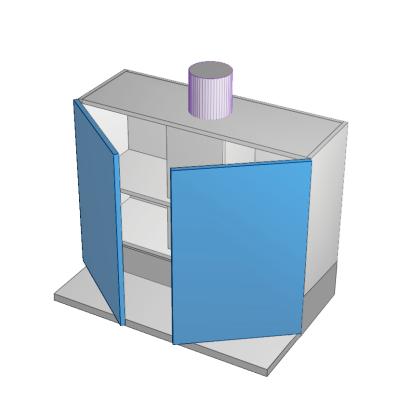 900mm rangehood ducted (Slide Out)