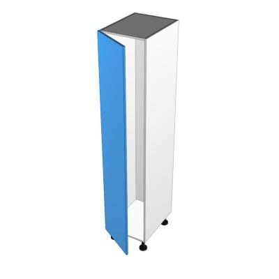 1 door broom cabinet no shelf hinged left 