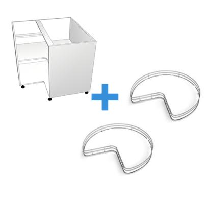 Corner Cabinet - No Doors - with Corner Carousel