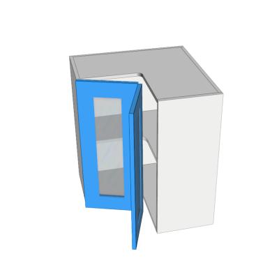 open corner glass cabinet
