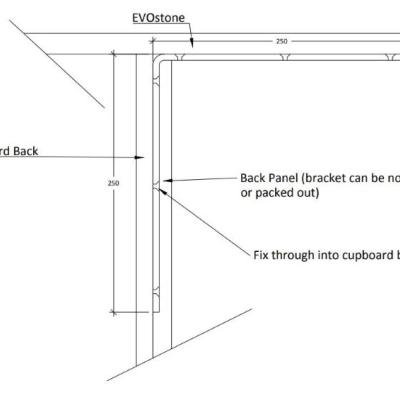 evostone support bracket 250mm