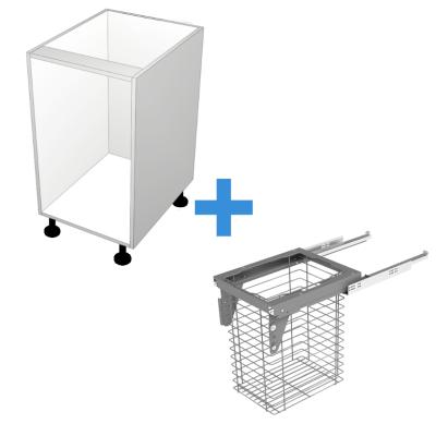 Laundry Cabinet with 450mm Sige Basket No Door