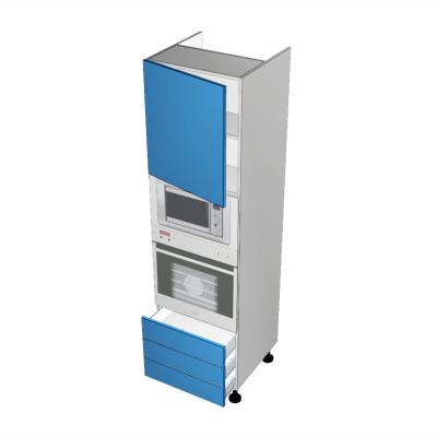 Walloven - 1 Door - Hinged Left - 3 Drawers - Microwave and oven