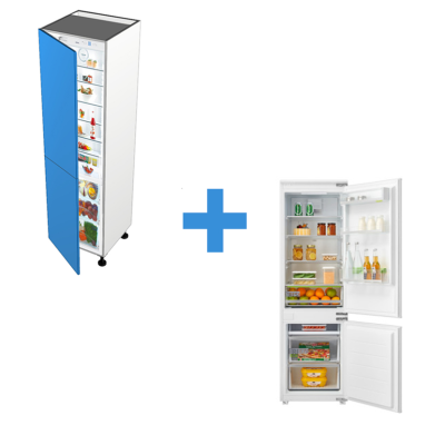 intergrated 2 door Fridge Freezer with Hafele fridge