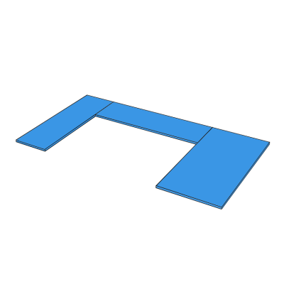 U Shape with 900 Island on right